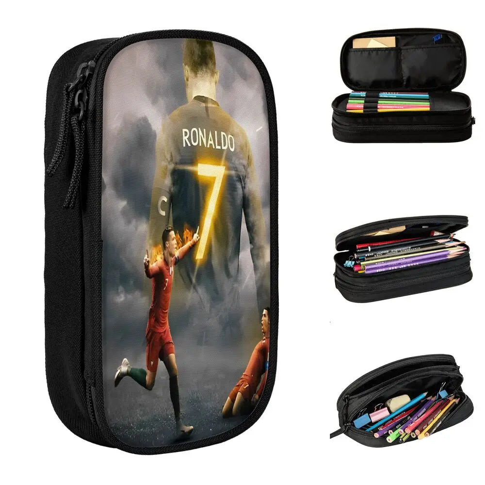 Soccer Star Pen Case – Large-Capacity Pencil Pouch