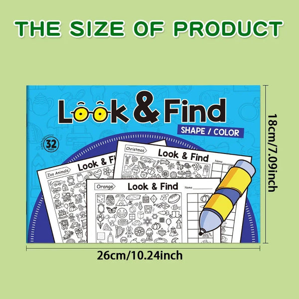 Interactive Find & Color Activity Book for Kids