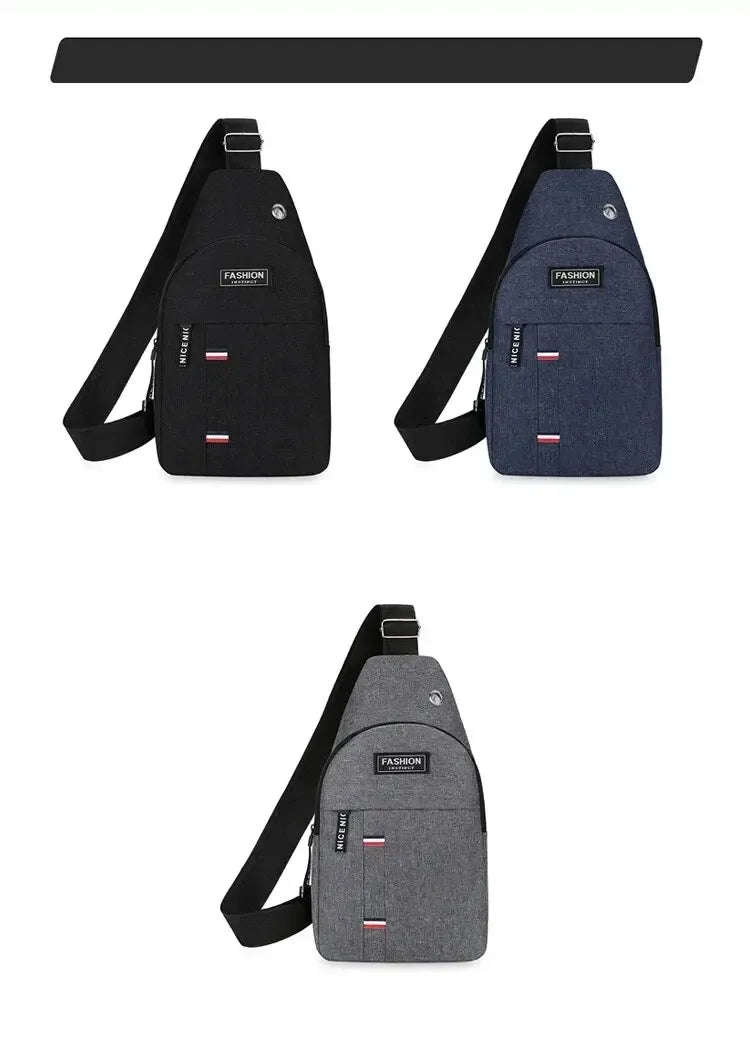 Men's Waterproof Canvas Waist Pack with Adjustable Strap