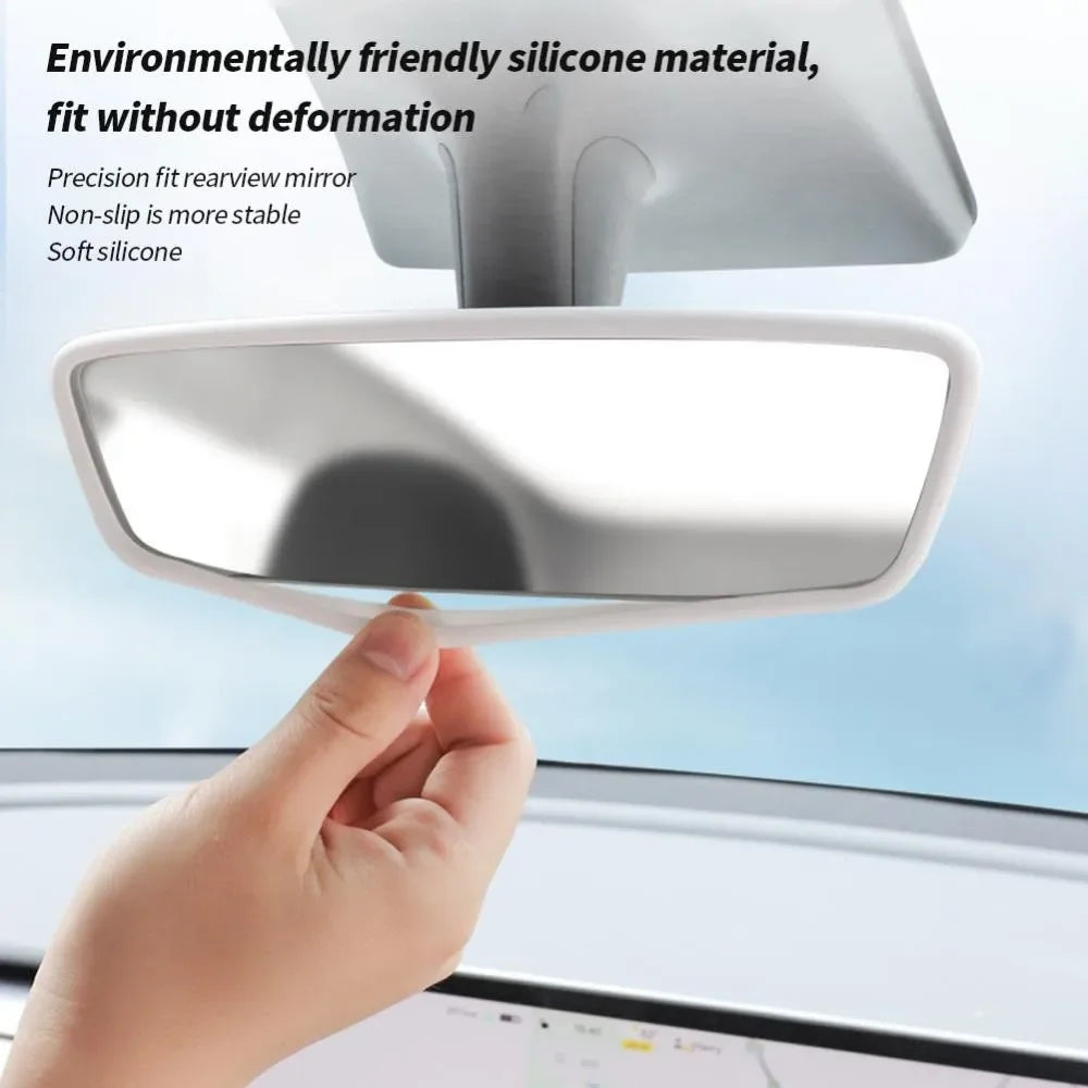 Silicone Rearview Mirror Edge Protector for Tesla Model 3 and Y