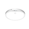 A white rechargeable motion sensor ceiling light with a remote control.