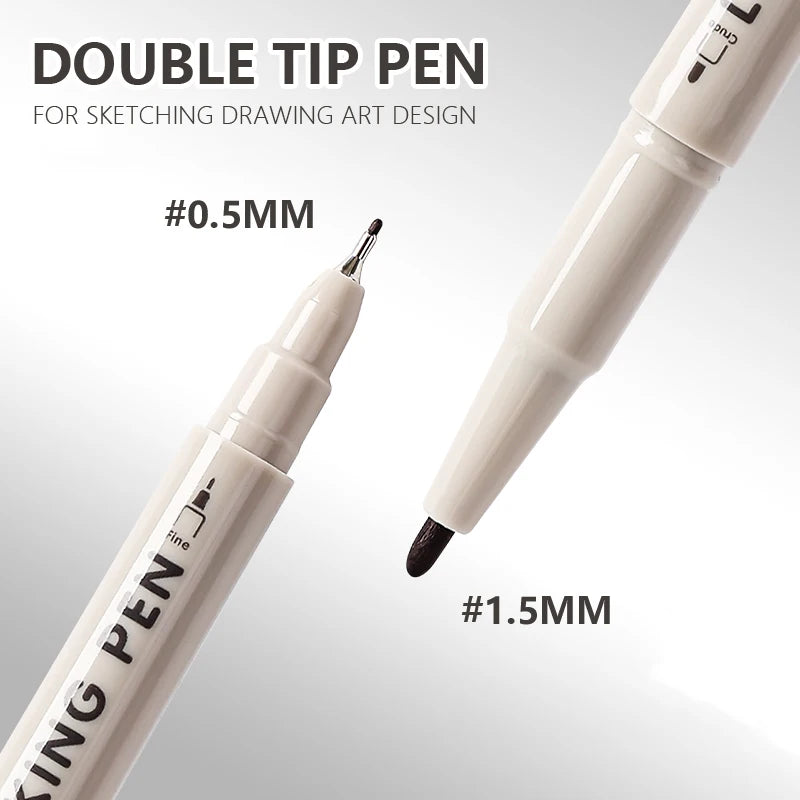 Set de Marcadores de Doble Punta para Bocetos y Manga