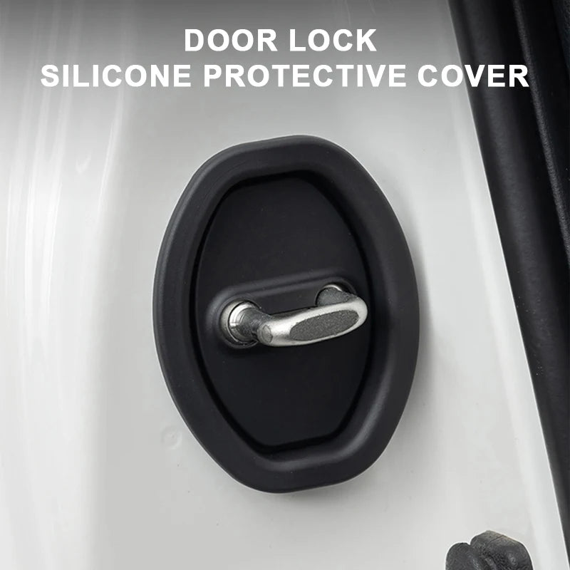 Silicone Car Door Lock Protector Covers (Set of 4)