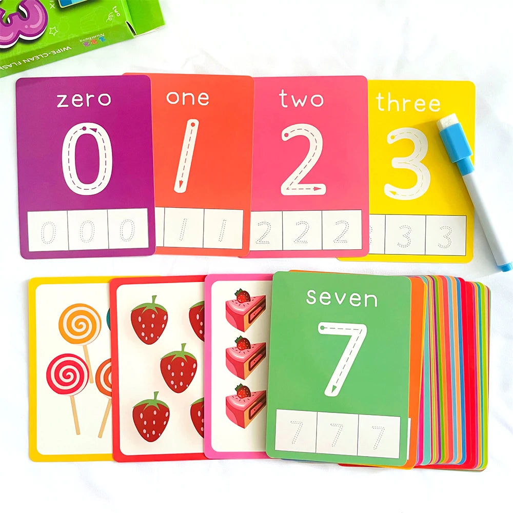 Number & Word Learning Flashcards for Kids