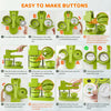 DIY Pin Button Maker Machine Kit with 100 Button Parts and Circle Cutter