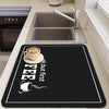 Black Letter Coffee Mat for Countertop