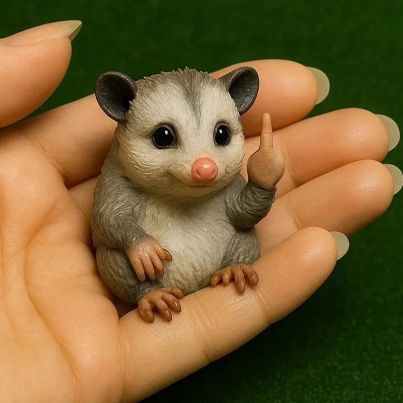 Sassy Animal Desktop Statue with Playful Gesture