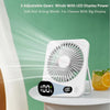 Portable Rechargeable Desk Fan with 5 Speed Settings