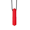Red silicone sensory chew necklace pendant for kids