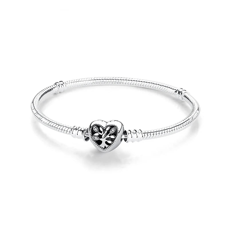 925 Sterling Silver Heart Charm Bracelet
