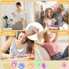 A collection of squishy cat paw fidget toys used for stress relief and sensory play.