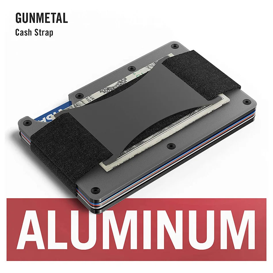 Slim RFID-Blocking Aluminum Wallet