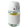 Portable Straw Water Bottle with Scale and Wide Mouth