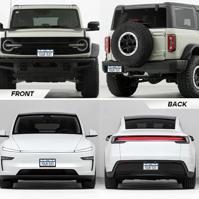 Carbon Fiber License Plate Frame with Anti-Rust Protection