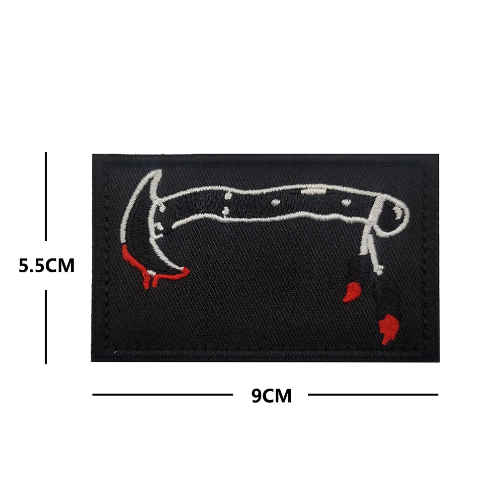 Glow-in-the-Dark Skull Biker Patch with Hook & Loop Backing