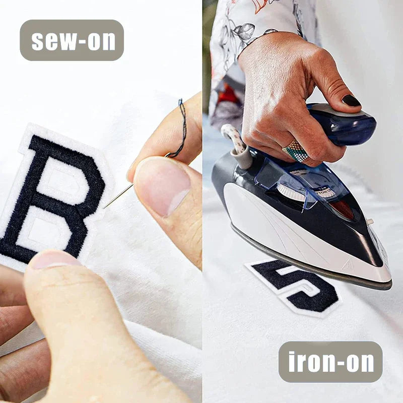 20-Piece Star Embroidery Patches with Iron-On Adhesive