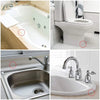 A set of multi-purpose caulking and sealing tools shown in various applications including a bathtub, toilet, sink, and basin.