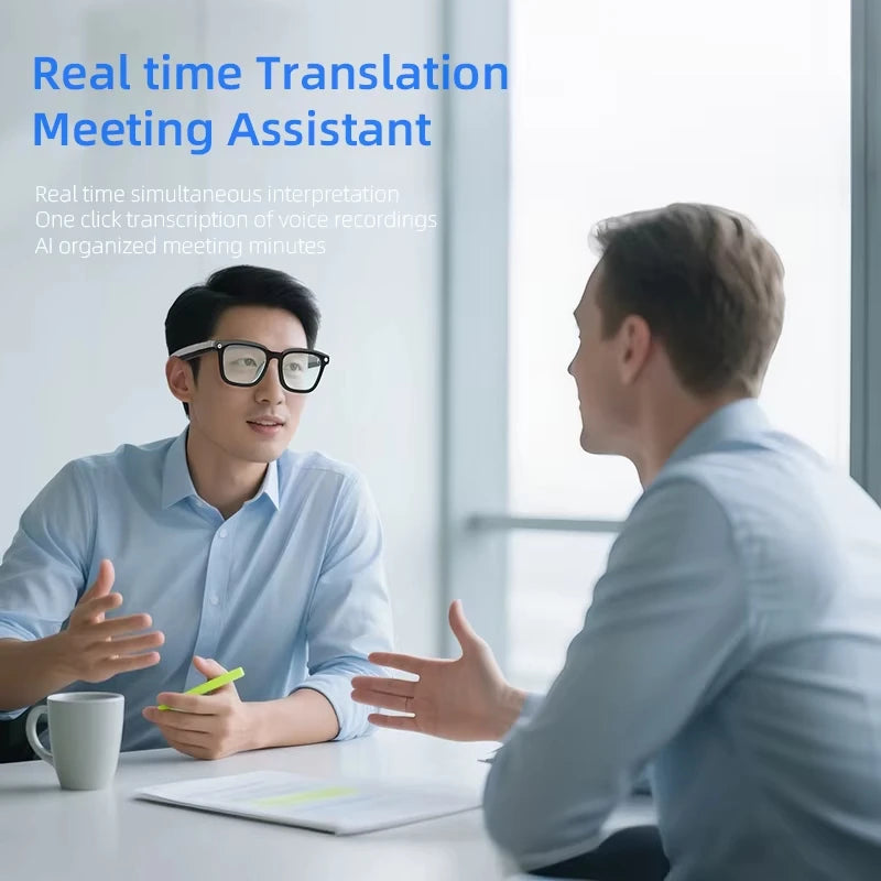 AI Translation Smart Glasses with 8MP Camera and 4K Video