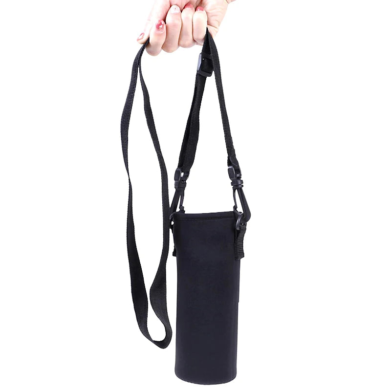 Manchon isotherme pour grandes bouteilles d'eau - Noir (9 x 26 cm)