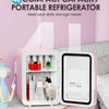 4L Mini Skincare Fridge with Dimmable LED Mirror