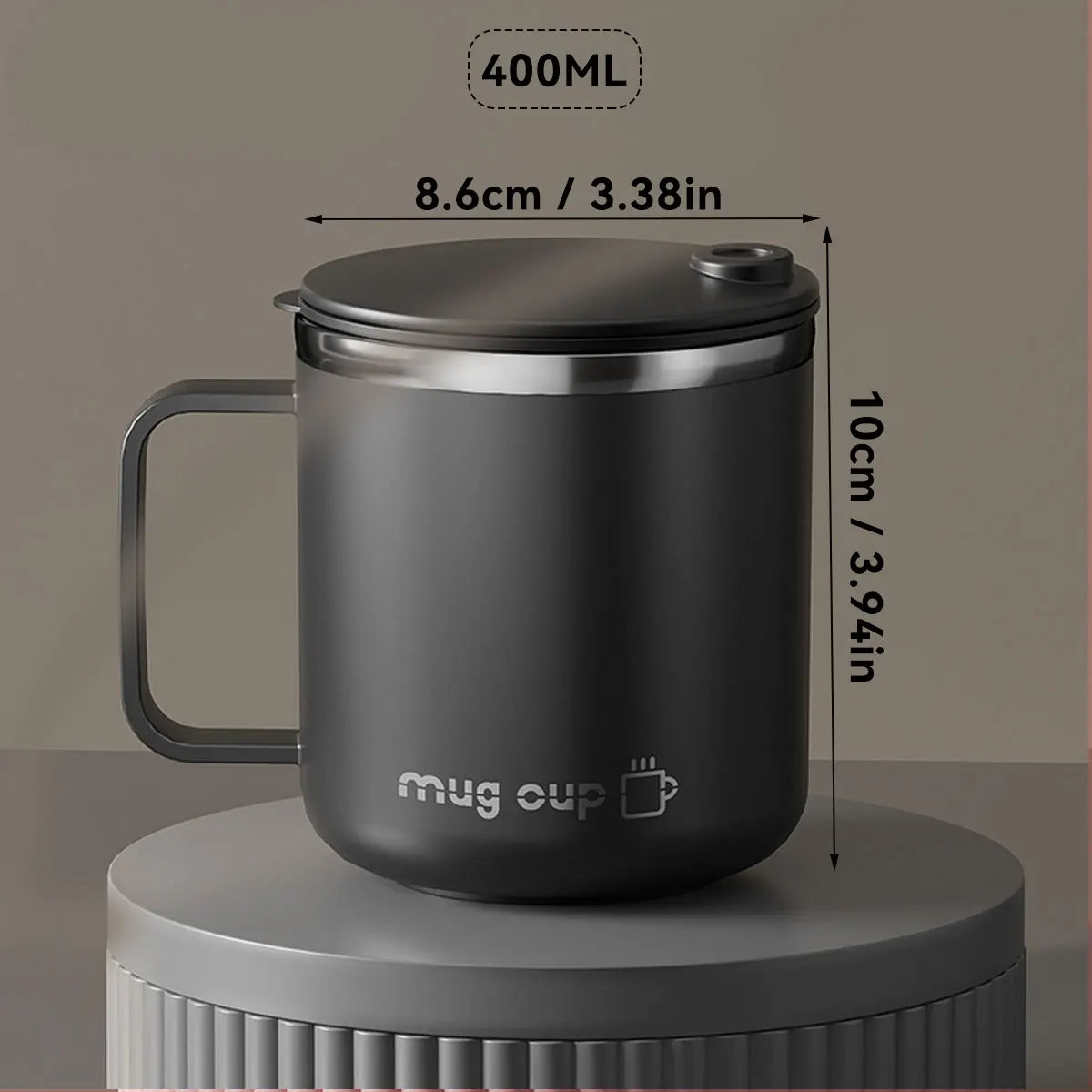Tasse à Café en Acier Inoxydable 304 Isolée avec Couvercle