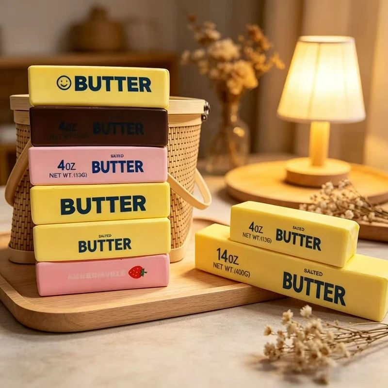 Realistic Cheese Butter Stick Squishy Toy