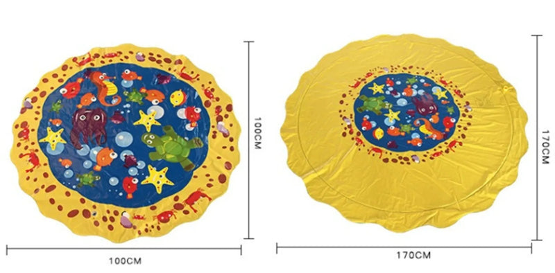 Inflatable Round Water Splash Mat for Kids