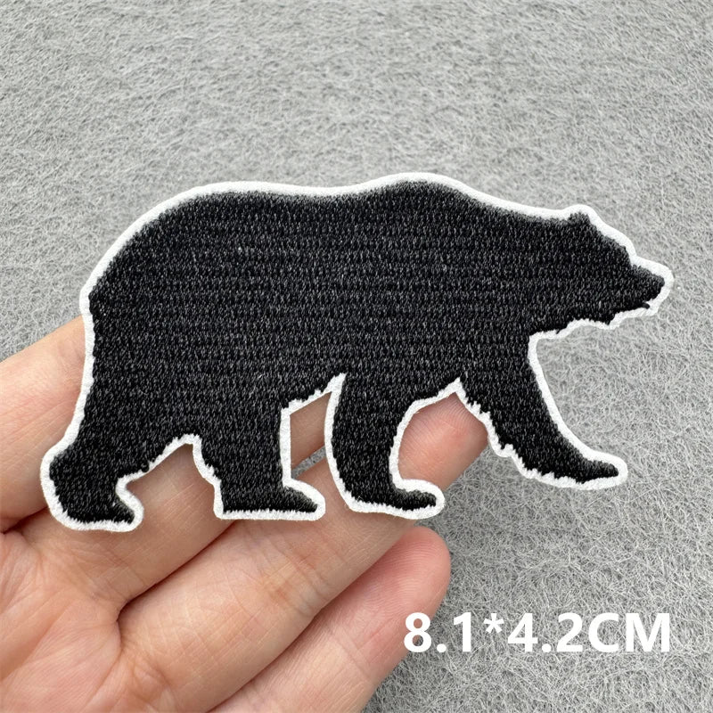 Black & White Racing Flag Embroidered Patches (Iron-On / Sew-On)