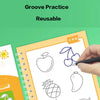 Libro de Práctica de Escritura con Surcos Reutilizable