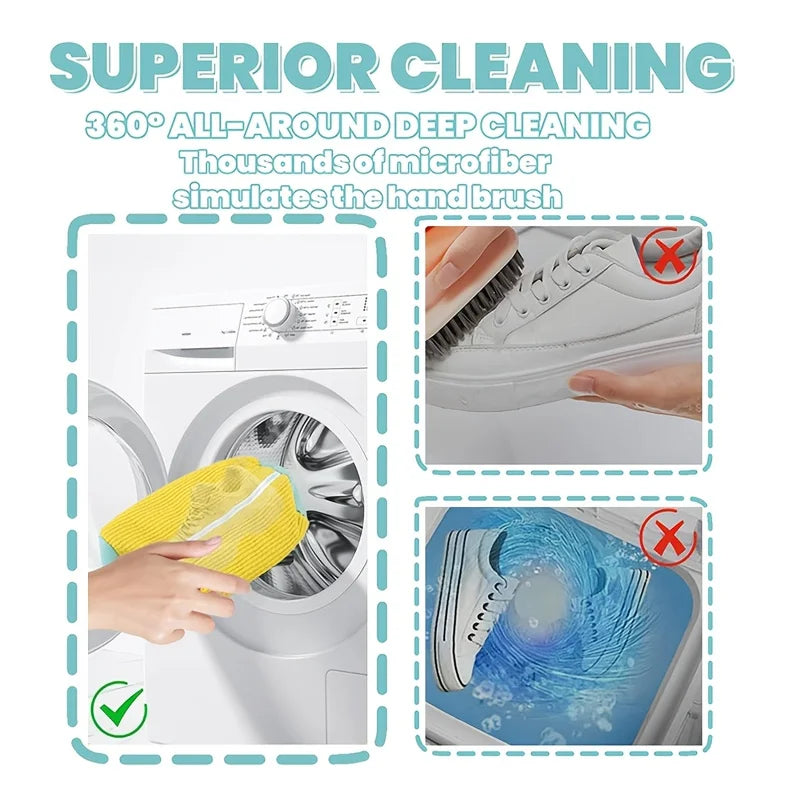 Mesh Shoe Wash Bag with Soft Fluff Lining