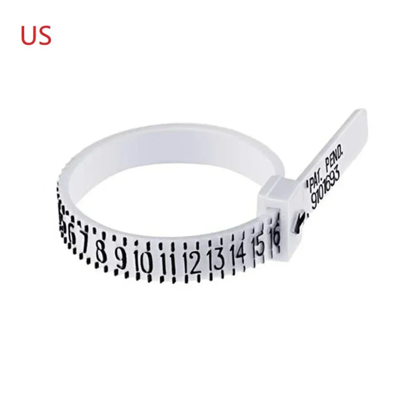 Universal Ring Sizer Gauge – Adjustable Plastic Finger Measuring Tool