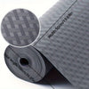 Roll of gray waterproof oil-proof shelf liner material showing width and length measurements