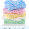 Baby Muslin Washcloths, 5-Pack Soft Cotton Gauze Towels