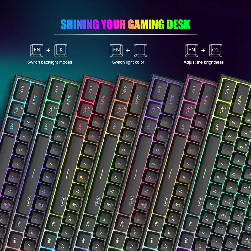Compact 60% RGB Mechanical-Feel Keyboard