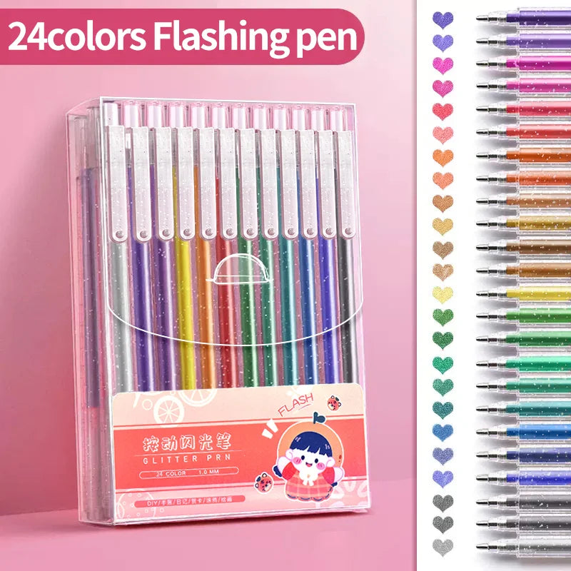 Retractable Glitter Gel Pens