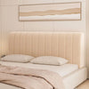 Stretch Velvet Headboard Cover - Queen Size, Dustproof & Slip-on Design