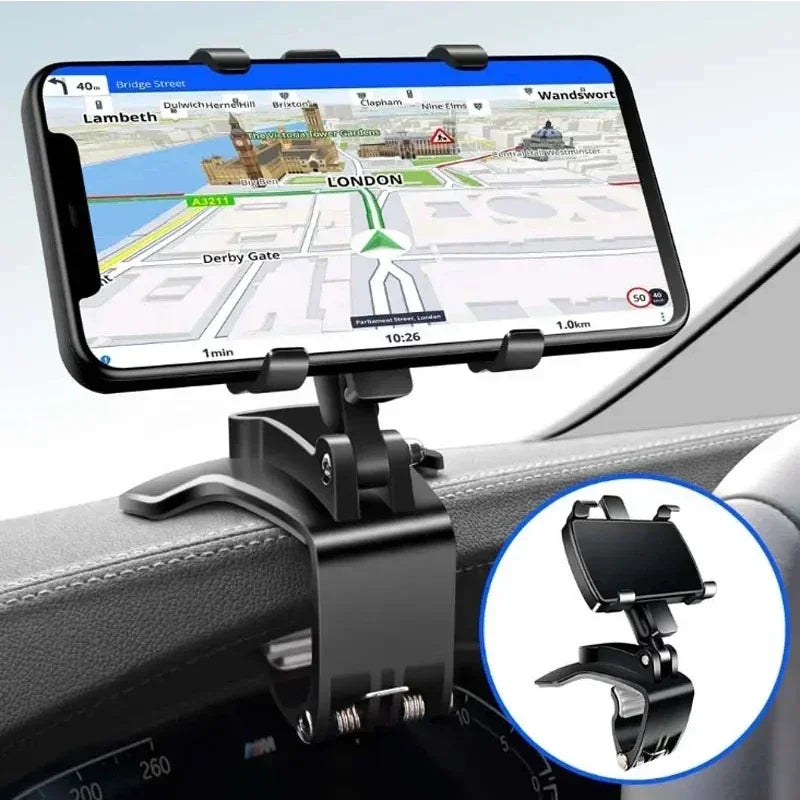 360° Rotating Car Phone Mount – Universal Dashboard Holder