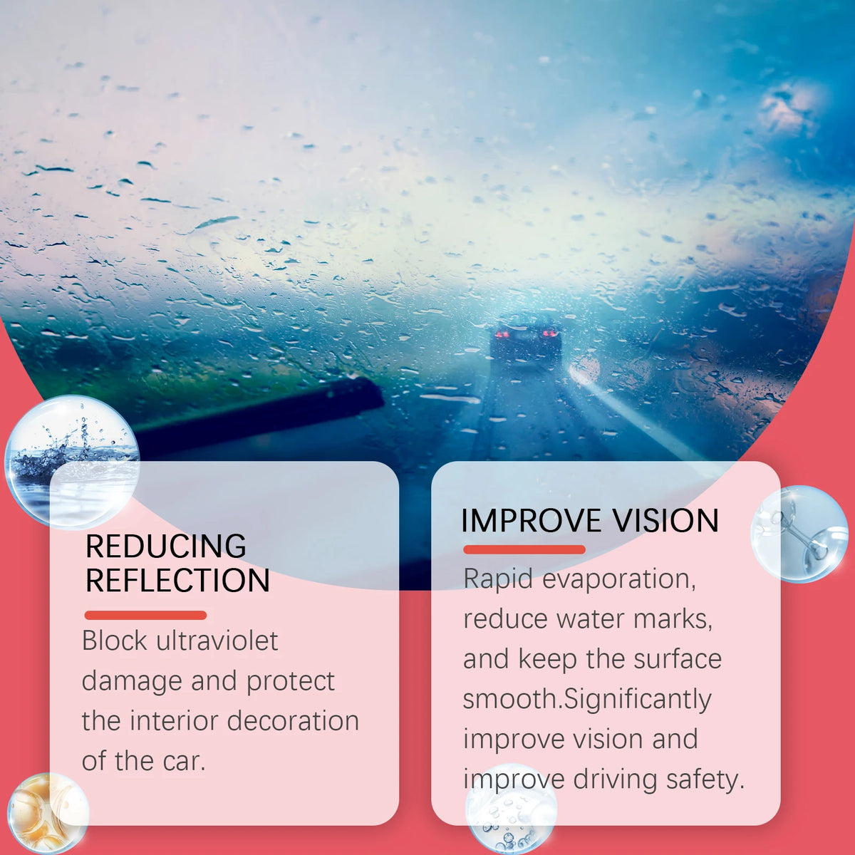 Car Windshield Oil Film Remover & Glass Cleaning Brush