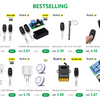 Various models of 433MHz wireless remote controls and relay switches for DC power applications