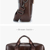 Genuine Leather Laptop Briefcase for Men – 14" Retro Cowhide Bag