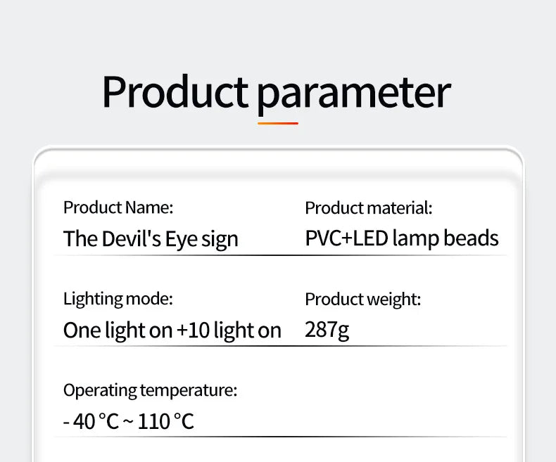 USB LED Demon Eye Decorative Light with 11 Dynamic Modes