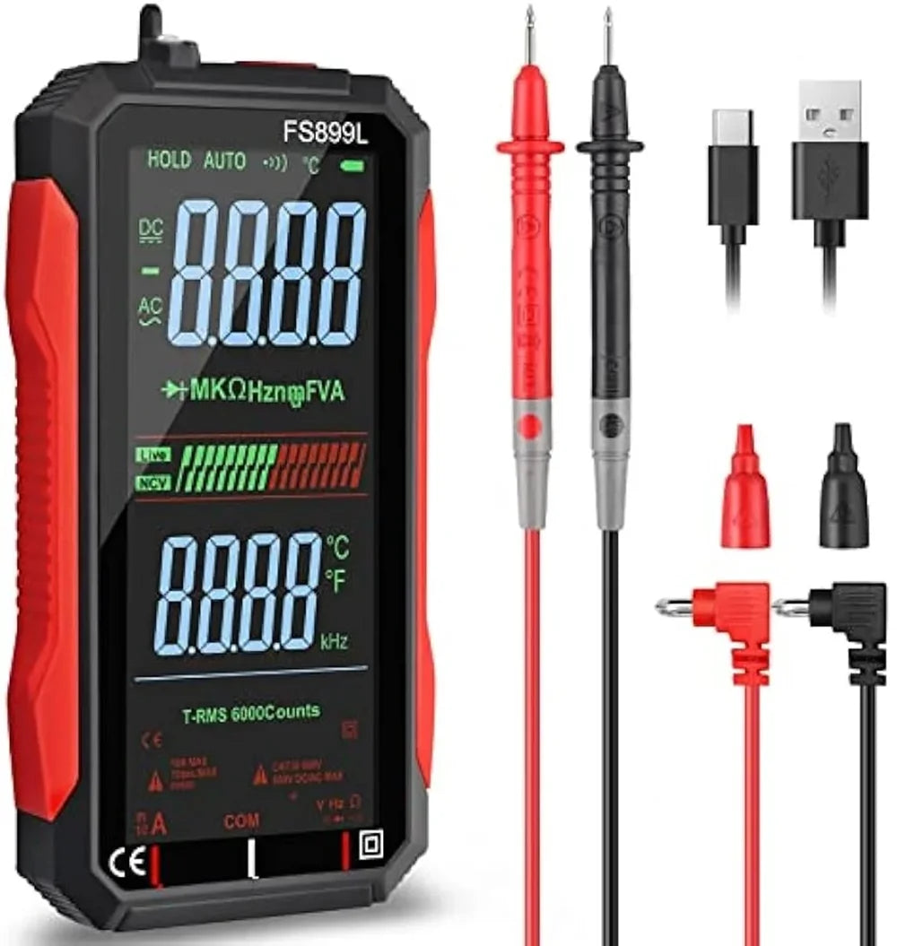 Smart True RMS Digital Multimeter with Large Display