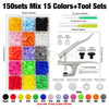 Snap Fastener Pliers Kit with Resin Buttons for Sewing and DIY Projects