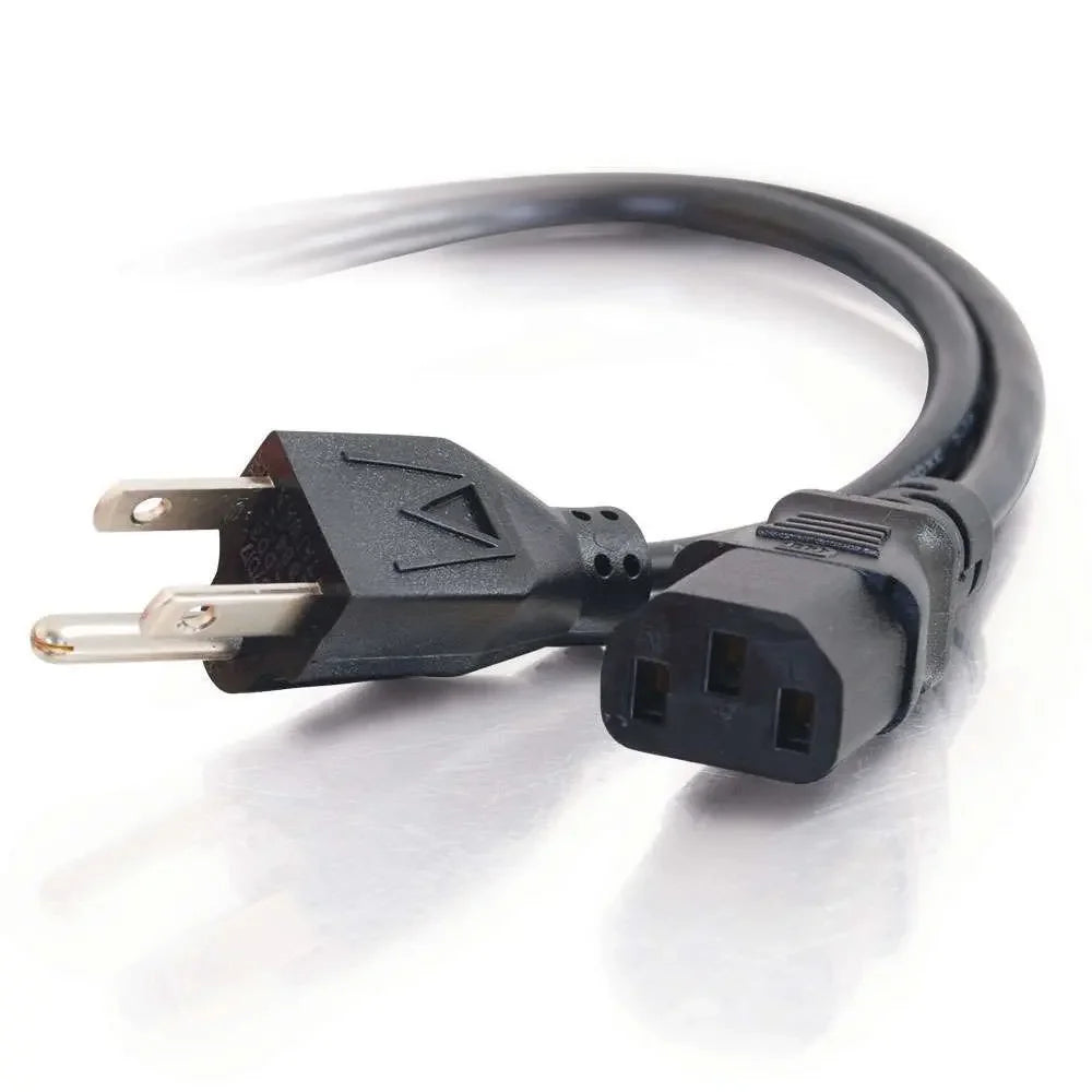 Standard 3-Pin Power Cord (5 ft) for Computers, Monitors & More