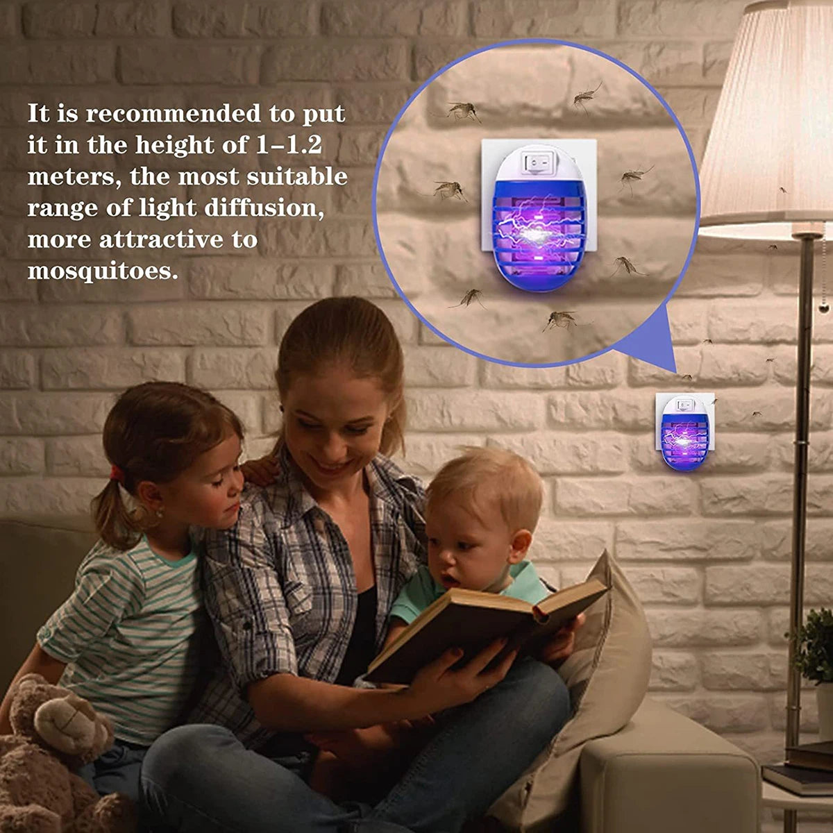 Plug-In LED Mosquito Killer Lamp - Chemical-Free Insect Trap