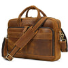 Vintage Genuine Leather Executive Laptop Briefcase