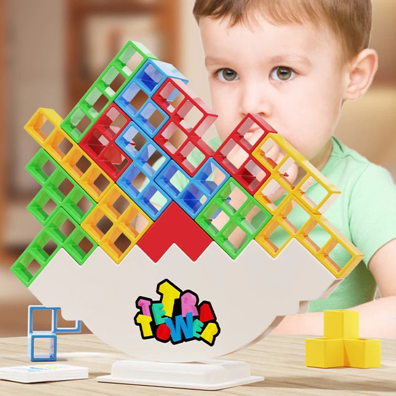 Stacking Tower Balance Game – Family Building Blocks Set