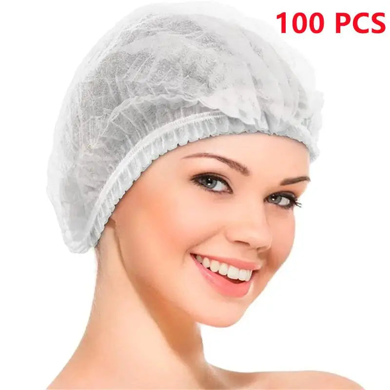 Disposable Bouffant Hair Caps (100 Pack)