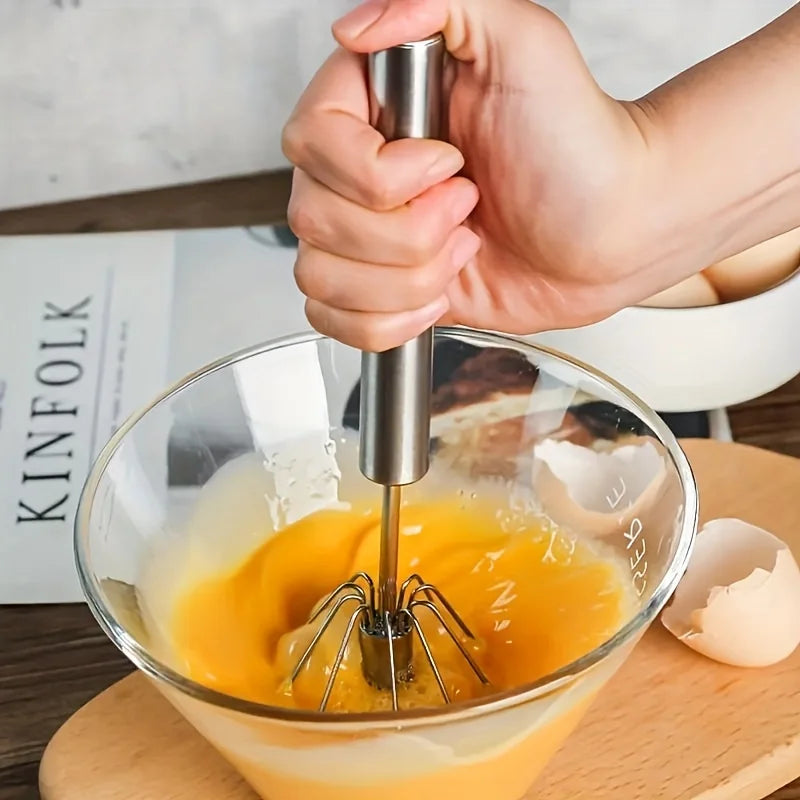 Edelstahl-Eierstab zum Backen und Mixen