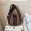 Boho Aztec Print Canvas Tote Bag